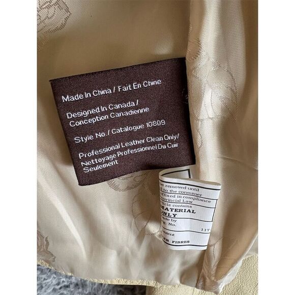 Danier Women's Ivory Leather Jacket Size L Mid-Length Casual - Picture 5 of 9